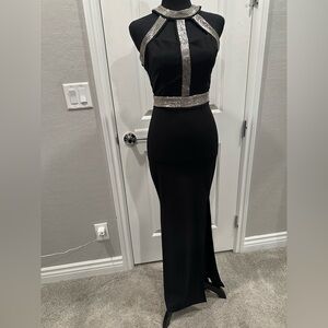 Long Black Dress with Slit